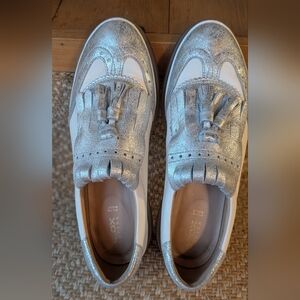 Geox Women's D Myluse B Loafers,‎ White White/Silve